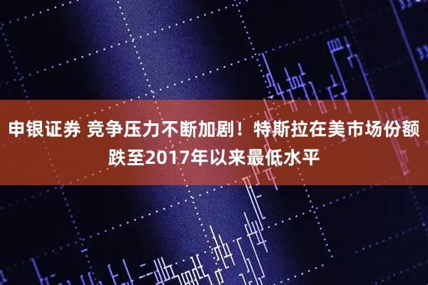申银证券 竞争压力不断加剧！特斯拉在美市场份额跌至2017年以来最低水平