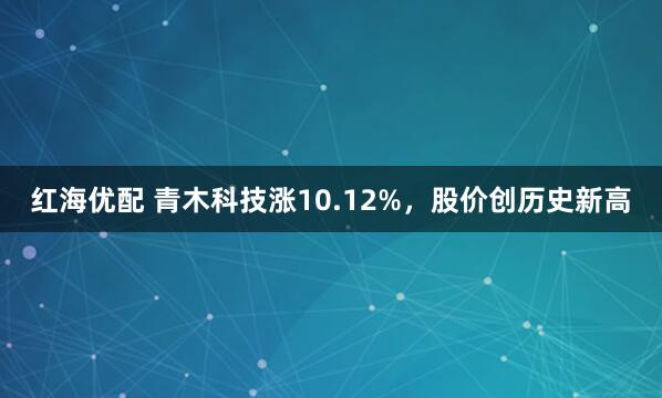 红海优配 青木科技涨10.12%，股价创历史新高