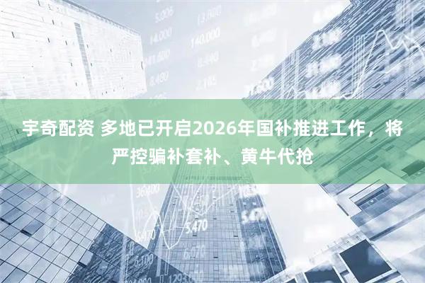 宇奇配资 多地已开启2026年国补推进工作，将严控骗补套补、黄牛代抢